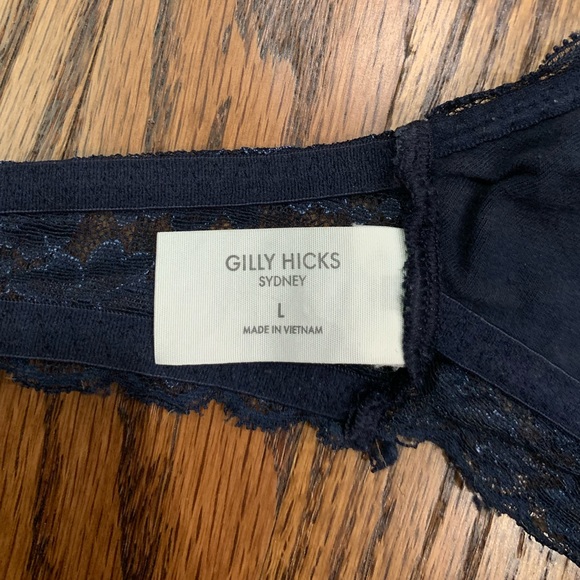 Navy Blue Halter Lace Bralette - Picture 3 of 4